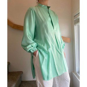 Chris Benz Turquoise Silk Tunic, size 8US